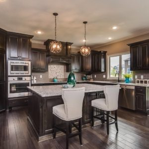 Black Stained Kitchen Cabinets