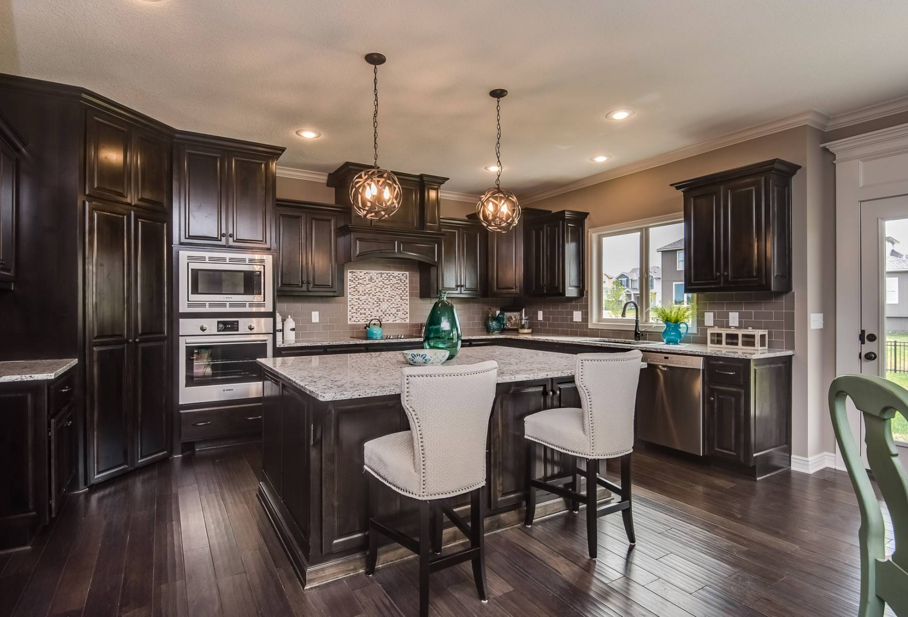 Black Stained Kitchen Cabinets - Iowa Remodels