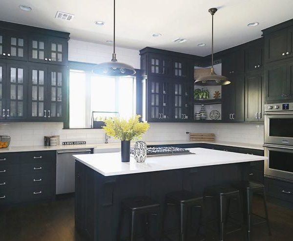 Black Kitchen Cabinets