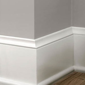 Colonial Revival White Baseboard Trim