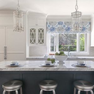 White Cabinets with Mullion Glass Doors